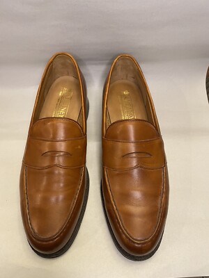 Cheaney brown/tan leather penny loafers