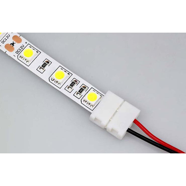 Led Connectors For Strip Lights 2 Pin 8mm Single Color Strip To Wire Solderless LED Strips Connector 2835 5050 F Led Lights Connector - Foto 3