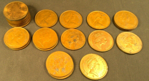 1971-1990 Great Britian Copper 2 Pence Coin Lot of 23 - Picture 3 of 3