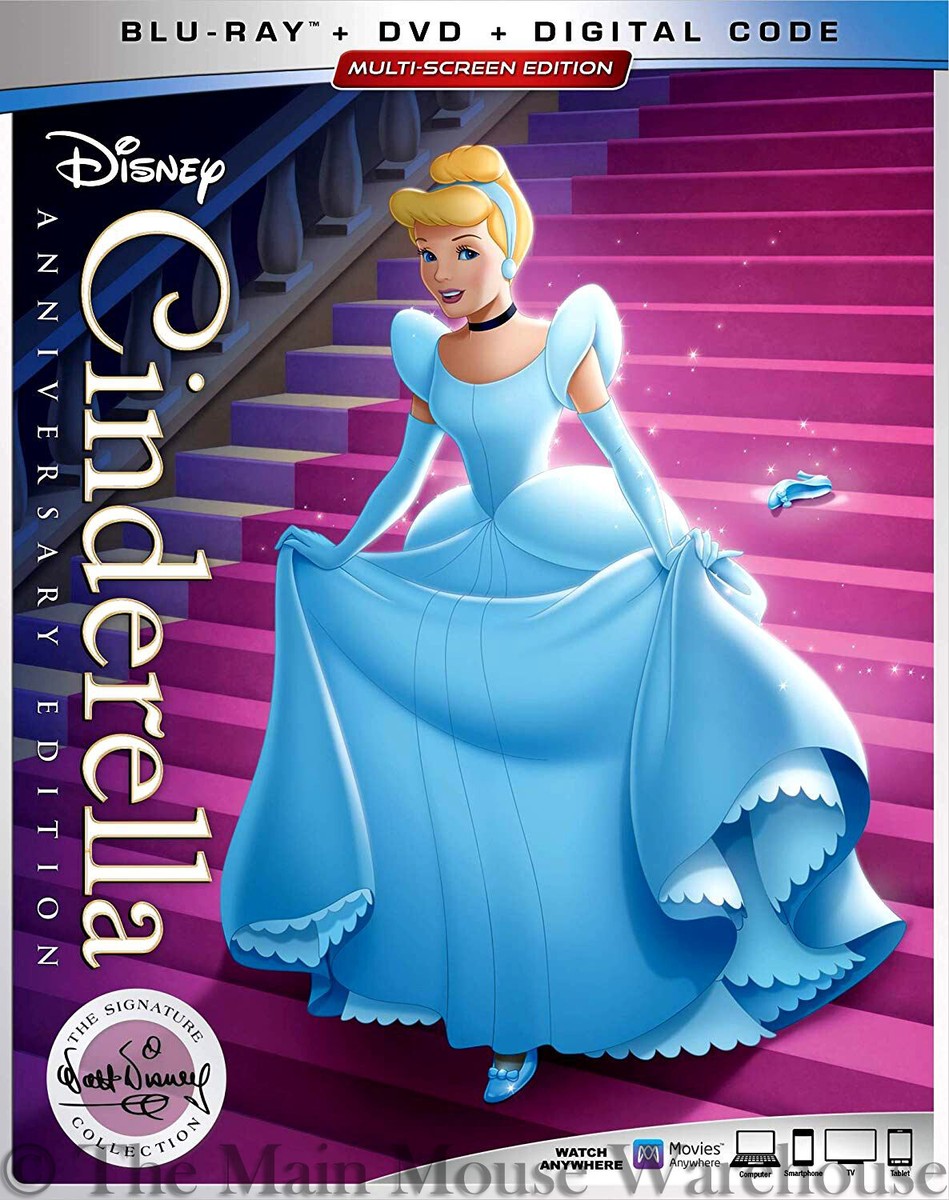 Disney Cinderella Animated Fairy Tale Masterpiece Blu-ray DVD