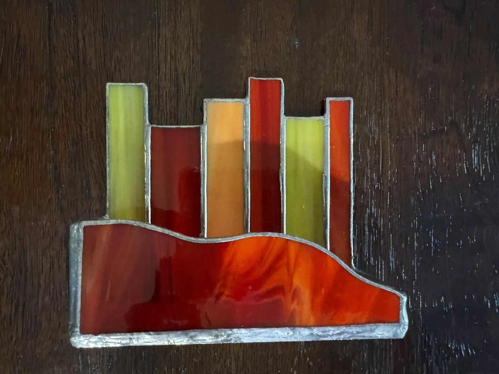 Stained Glass Rainbow Business Card Holder - Vibrant & Stylish-image