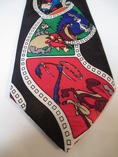 Looney Tunes Men's Neck Tie Bugs Bunny Devil Daffy Sylvester Tweety Road Runner