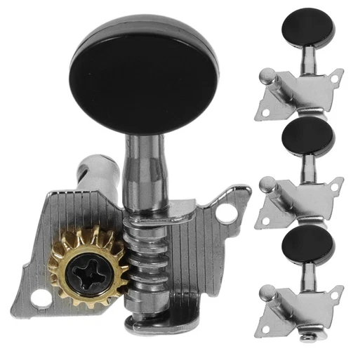  4 Pcs Ukulele Rotation Tuning Pegs Machine Heads Geared Tuners Open Frame