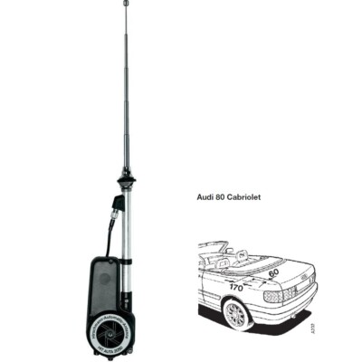 Elektrische Antenne Original Hirschmann Teleskop für Audi Cabrio Coupe