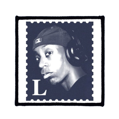 Quadratischer bedruckter Patch - großer L Stempel Kunst Hip Hop Aufnäher Abzeichen in 3 Größen
