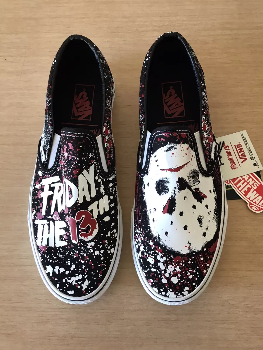 Vans x House Of Terror Classic Slip-On Friday The 13th Shoes New Men’s size 10.5