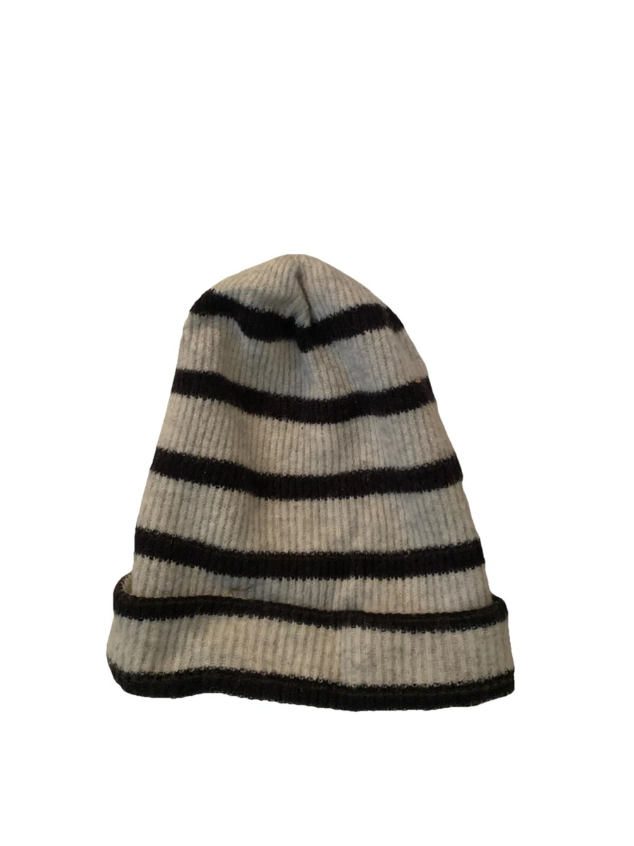 J. CREW FACTORY Striped Beanie Hat - Wool Acrylic Blend - Women’s One Size - New NEW J Crew Womens Hat Size One Size Gray Striped Beanie  main image 3