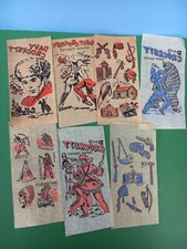 1950's DAVY CROCKETT 7 sheets of Iron On Transfer Decals