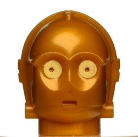 NEW LEGO - Head Modified - Star Wars - C-3PO protocol Pearl Gold x1 -75244 75059
