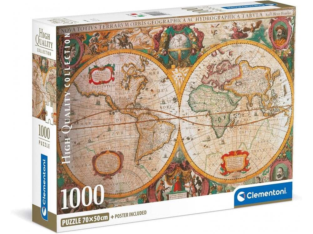 Clementoni 39706 Collection-Old Map 1000 Pieces