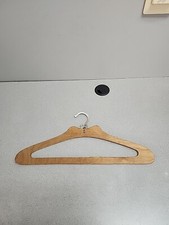 Unusual Wooden Clothes Hanger Metal Hook Unique Flat  Round