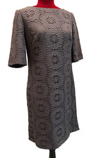 Adrianna Papell Dark Grey/Lace/Embroidered/Boat neck/Sheath Style Dress Size 8