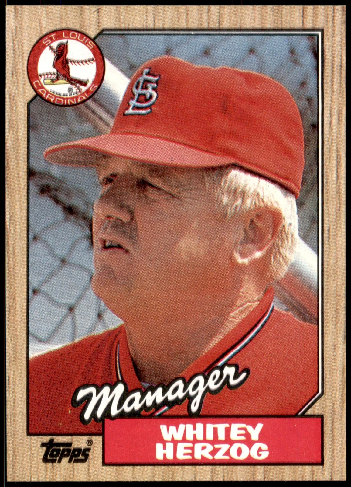 Whitey Herzog #243 1987 Topps