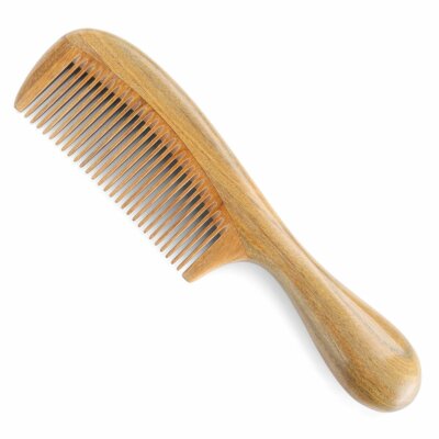 Onedor Handmade 100% Natural Green Sandalwood Hair Detangler Wooden Combs
