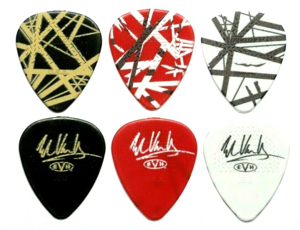 1989年 Van Halenツアープログラム+Eddyのギターピック＋半券 EDDIE VAN HALEN Black/Red/White Frankenstrat Guitar Pick - 2015