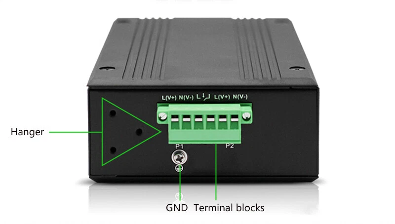 Industrial RJ45 2 Layer 8 Ports 10/100/1000M Unmanaged Ethernet Switch DIN-Rail - Image 4 of 4