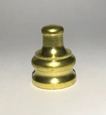 New 11/16" Height Unfinished Brass Pyramid Lamp Finial, 1/8F Tap(3/8") #BF966