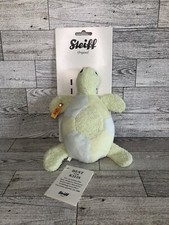 NWT Steiff Timmy Tortoise Sea Turtle Baby Rattle Rustling Foil Flippers Green
