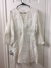 ulla johnson White Long Sleeve Dress Sz 10
