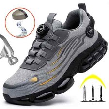 Rotary Button Work Shoes Anti-slip Shoe PunctureProof Sport Shoes Indestructible