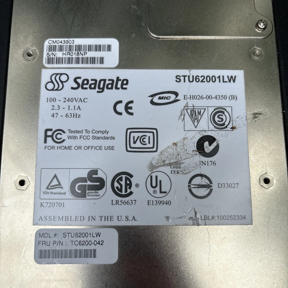 Seagate STU62001LW Certance Ultrium LTO1 Tape Drive - Image 2 of 3