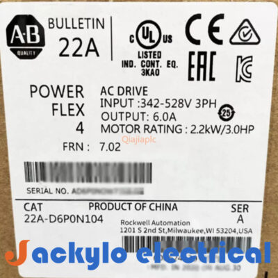 22A-D6P0N104 2022 New SER A Powerflex 4 AC Drive 1-Year Warranty !