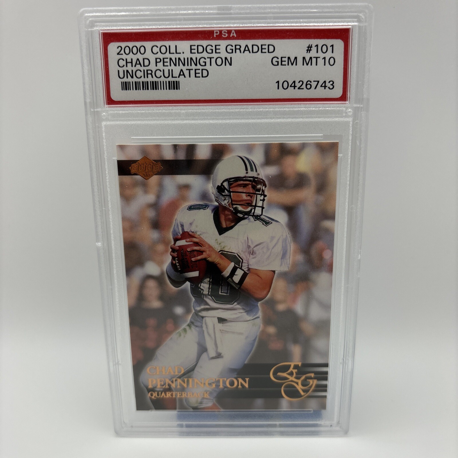 2000 Collector's Edge Graded - Uncirculated #101 Chad Pennington /5000 (RC)