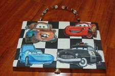 Diablo hand made cigar box purse Disney Cars Lightning McQueen