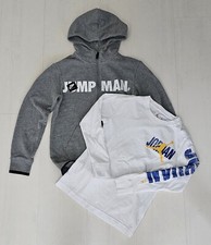 Nike Jump Man Air Jordan Michael Hoodie Jacket Gray Grey Size Youth Medium