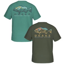 Drake Waterfowl Bass Fishing Tree Line Short Sleeve T-Shirt