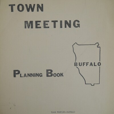 Vintage Buffalo NY Town Meeting Planning Book 1977 Community Forum Notes
