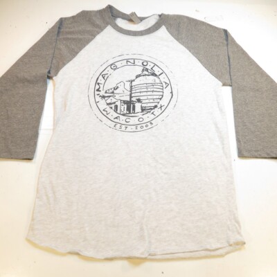 MAGNOLIA WACO TEXAS TX LONG SLEEVE JERSEY TEE T SHIRT Mens S Gray