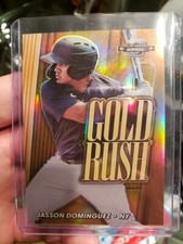 JASSON DOMINGUEZ 2021 PANINI CONTENDERS OPTIC GOLD RUSH RC YANKEES