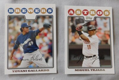 2008 Topps Baseball #1-220 Baseball Card Pick one