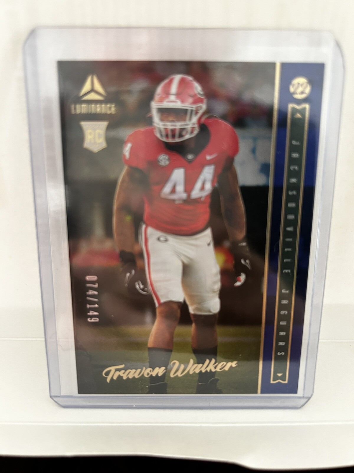 2022 Panini Luminance Rookie Blue /149 Travon Walker #142 Rookie RC
