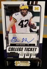 Ben Mason Panini Contenders Draft Picks College Ticket Rookie Auto (#193) 🔥