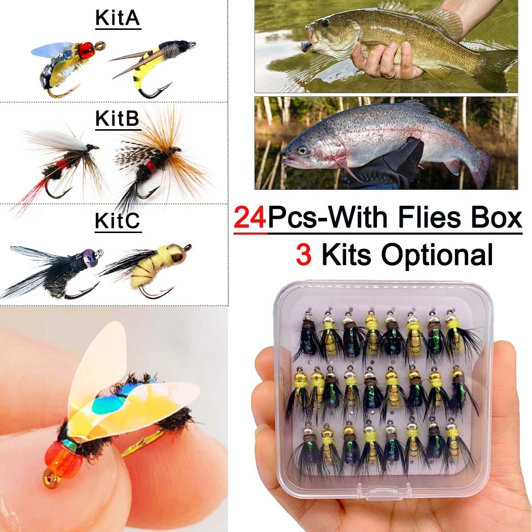 best fly box trout fishing Essentials Loaded This carefully curated box includes a selection of premium trout flies 24Pcs/Box Fly Fishing Flies Kit