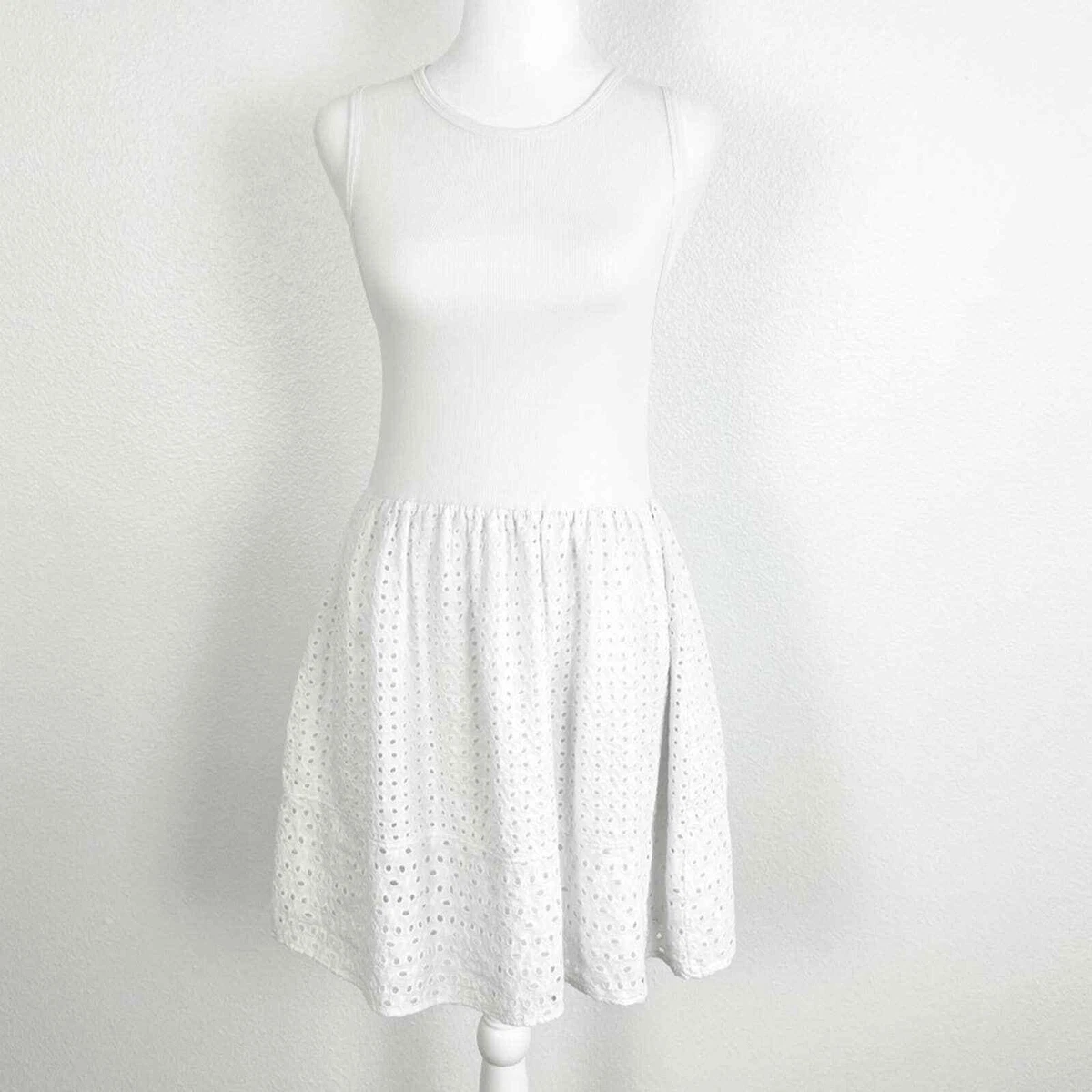 Zara white ribbed clearance dress