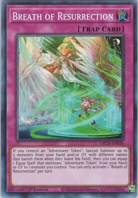 Breath of Resurrection NM (#1) GRCR 1st The Grand Creators Yugioh | eBay Breath of Resurrection NM (#1) GRCR 1st The Grand Creators Yugioh | eBay