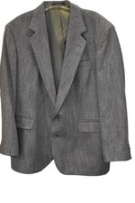 Vintage Men's Haggar Imperial Gray Tweed Blazer Sports Coat Size 44