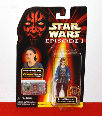 Star Wars Episode 1 Padme Naberrie Action Figure Pod Screen Chip Phantom Menace