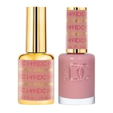 DND DC Soak Off Gel Polish + Matching Nail Lacquer - #149 Silky Peach