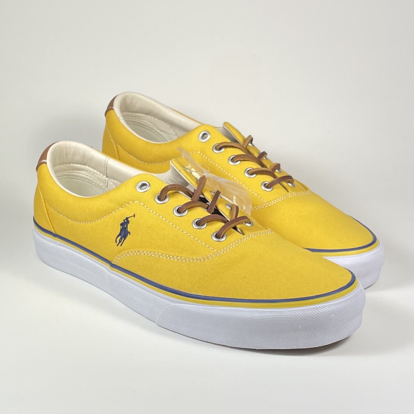 Polo Ralph Lauren Keaton Sneaker in tela con lacci pony giallo senape uomo taglia 10