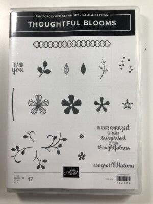 Stampin' Up! THOUGHTFUL BLOOMS Photopolymer Stamp Set - Brand New