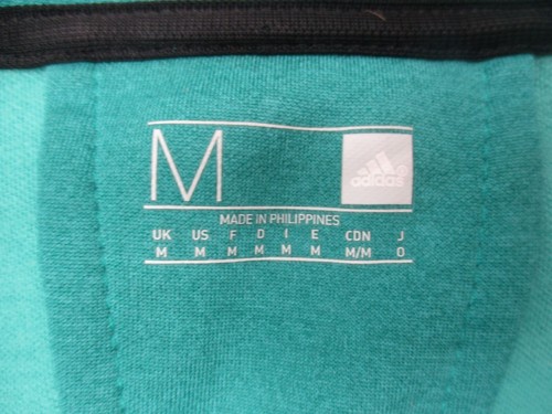 ADIDAS Size M Womens Teal Full Zip Stand Collar Zip Pocket Athletic Jacket 375 - Picture 9 of 11
