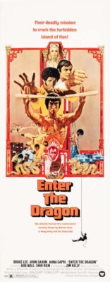 1973 Enter the Dragon Vintage Movie Poster Print Style C 36x14 9mil paper