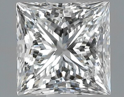 NATURAL carat Princess cut Diamond Ring GIA certified H color