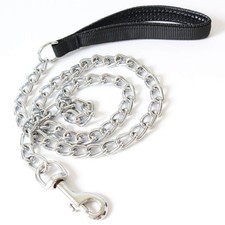 Heavy Duty Chew Proof Metal Dog Leash for Large Medium Breeds, 3.0mm Chrome...