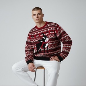 33 DEGREES - MENS UGLY CHRISTMAS SWEATER - SIZE XL - BOSTON TERRIER / FRENCHIE