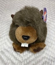 Vintage 1997 Puffkins Collection Swibco Plush w/ Tags - Chomper the Beaver